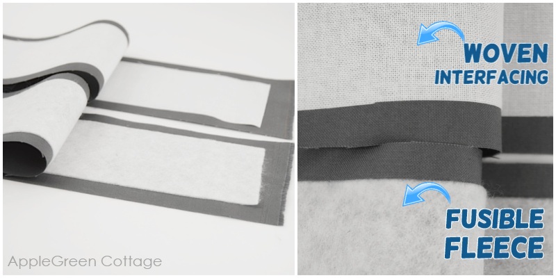 diy messenger bag fabric and interfacing cut to sew a messenger bag strap