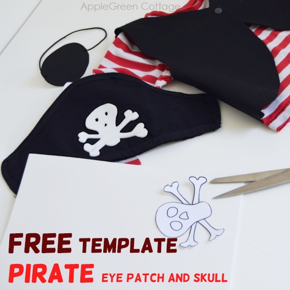 Pirate Eye Patch Template And Skull Applique AppleGreen Cottage