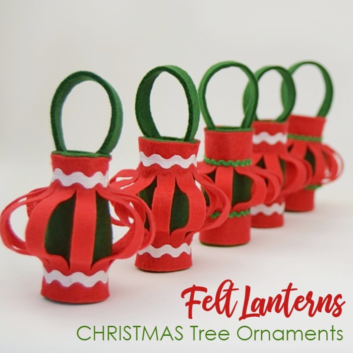 Diy Christmas ornaments - felt lanterns