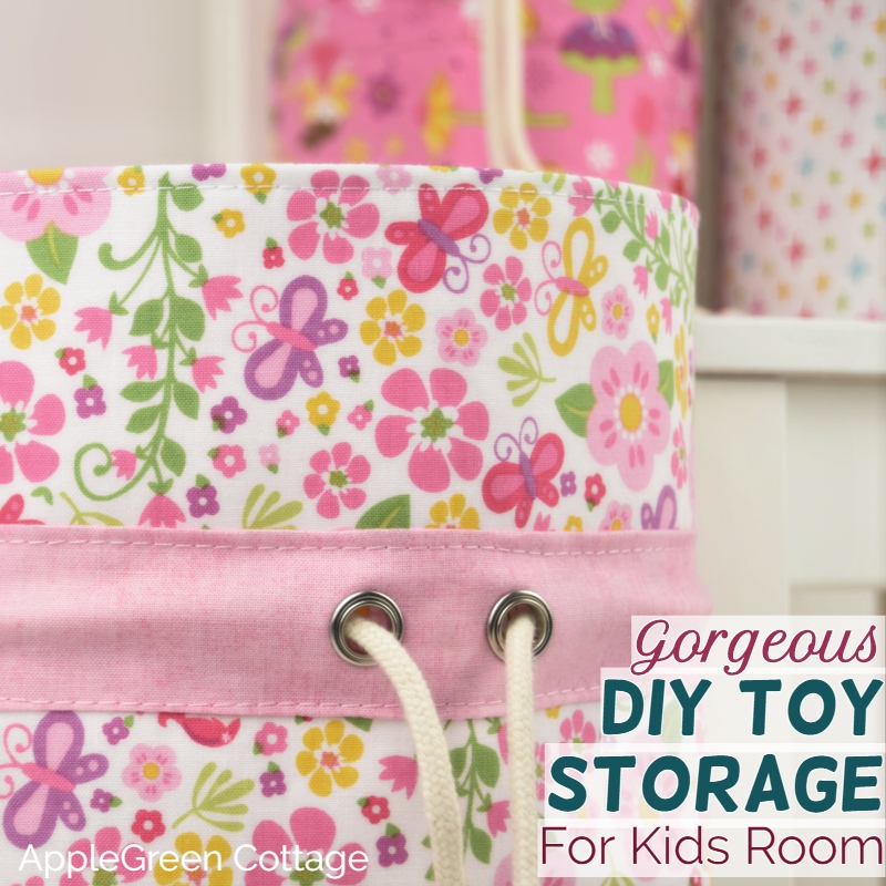 diy toy storage fabric bins