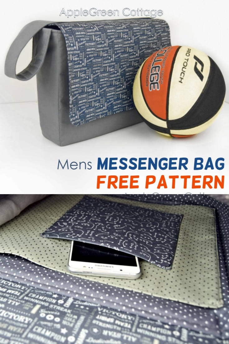 free pattern for mens messenger bag