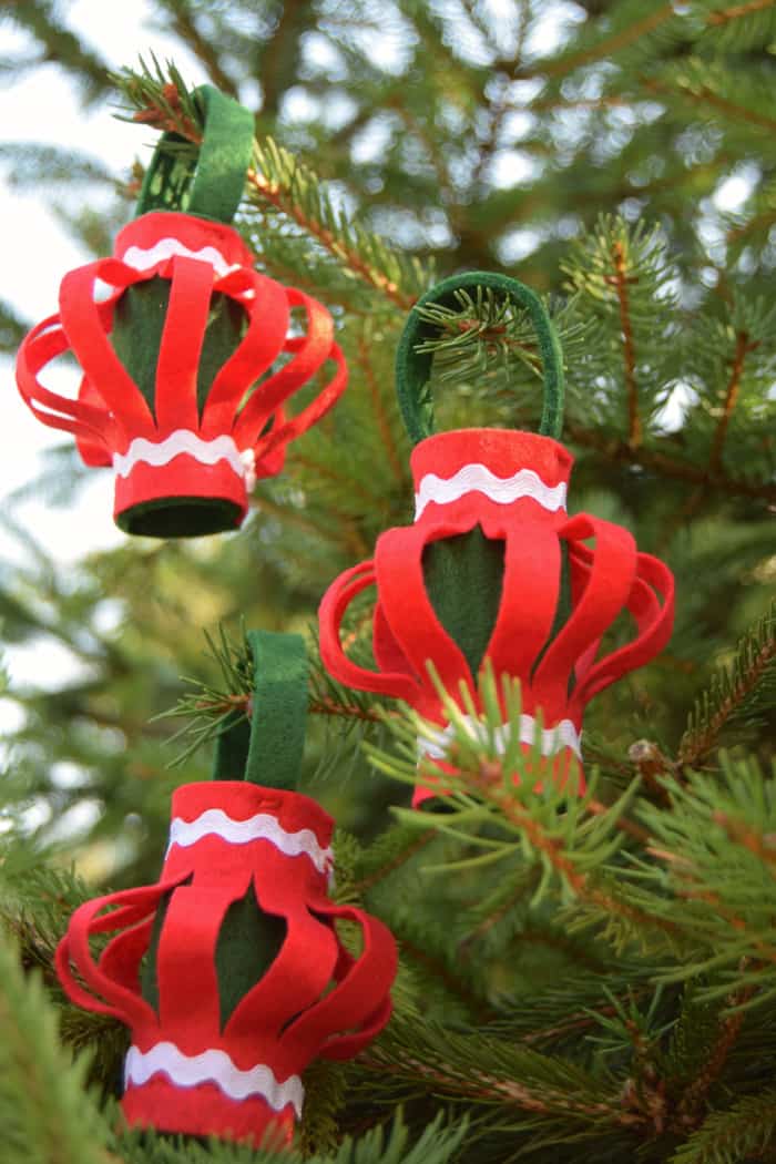 DIY Christmas Felt Lantern Ornaments