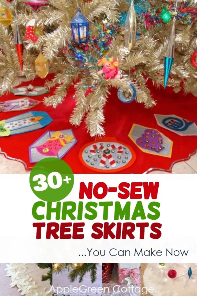 no-sew holiday tree skirts