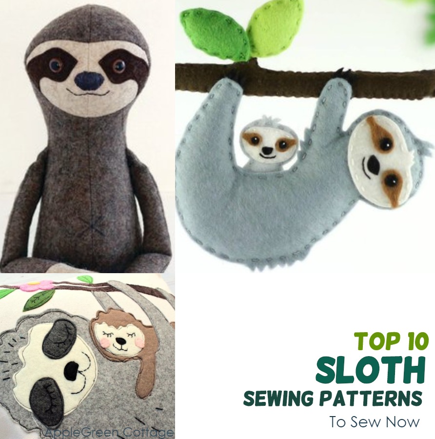 Top 10 Sloth Sewing Patterns - Trending Now! - AppleGreen Cottage