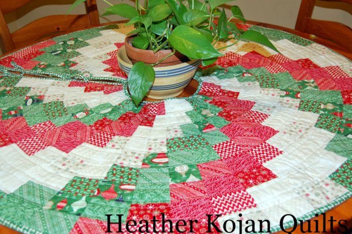 quilted tree skirt for Christmas