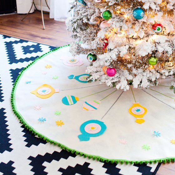 diy tree skirt for handmade Christmas