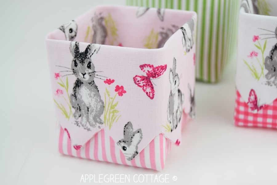  Easter Baskets Pattern with bunny print