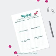 Free Printable Goal Planner - AppleGreen Cottage