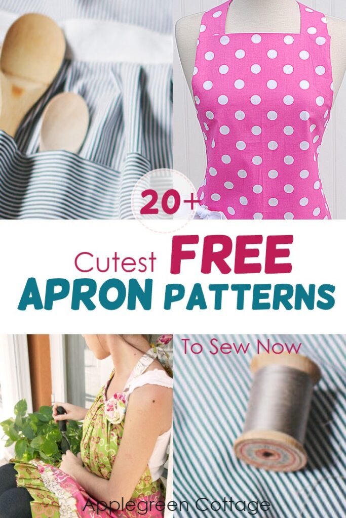 Sewing Patterns: Cross-back Aprons + Free Printable PDF Templates, Easy DIY  Clothes Idea