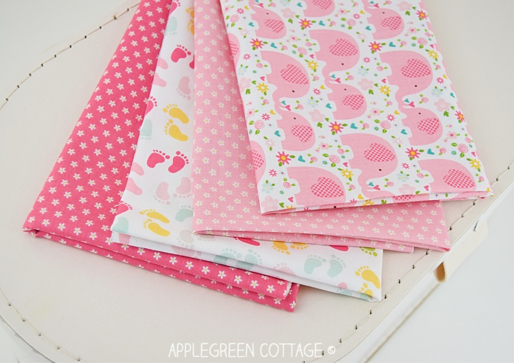 pink cotton fabric to sew bibs