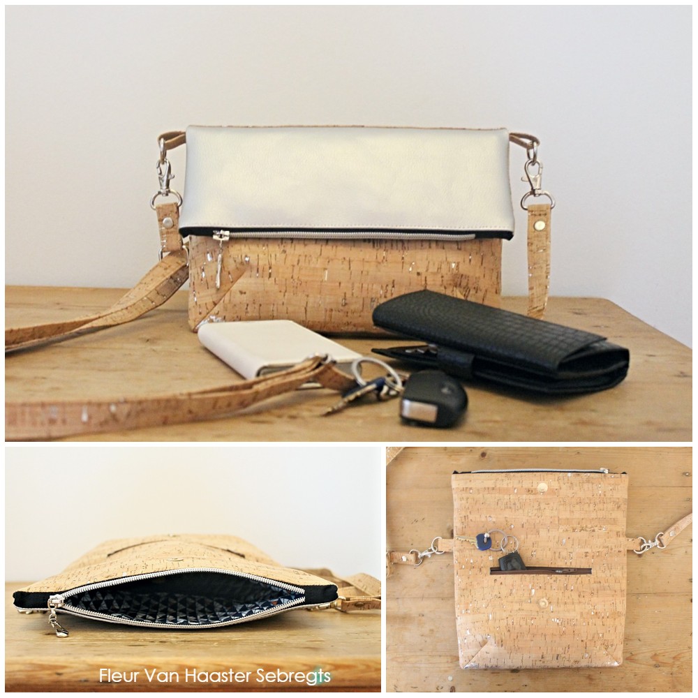 crossbody foldover purse pattern to sew with cork