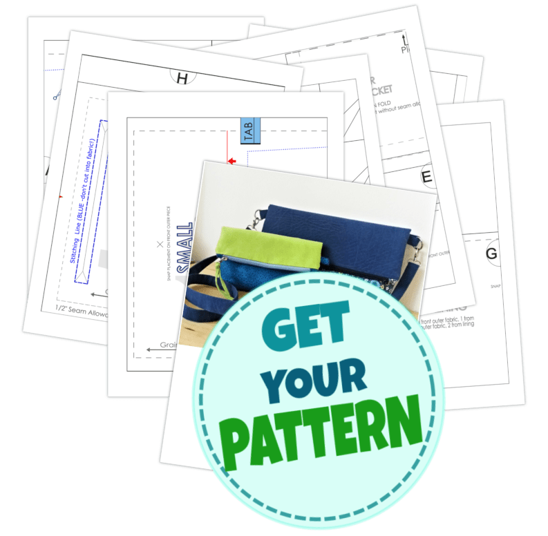 pattern for fold-over clutch