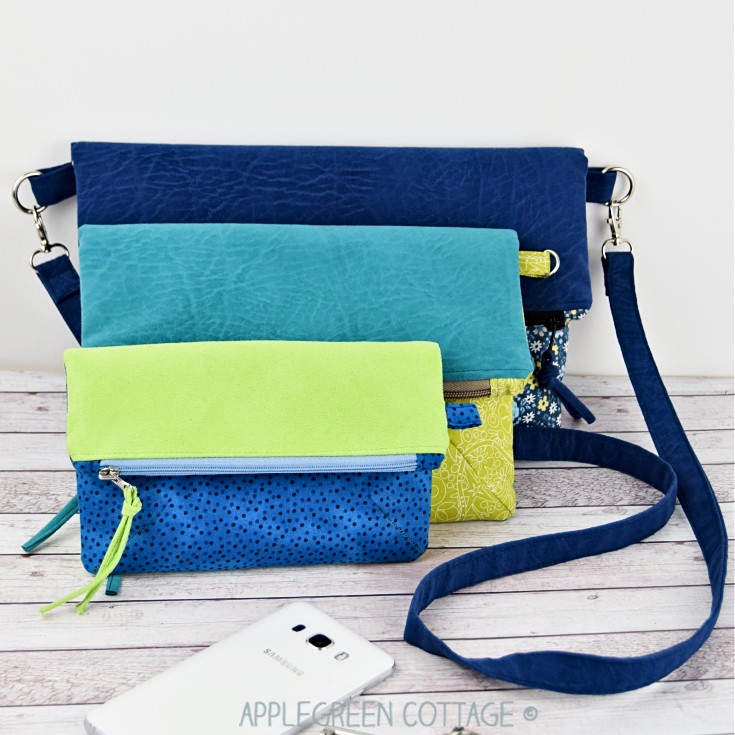 sizing of fold-over clutch pattern sizes of fold-over clutch pattern