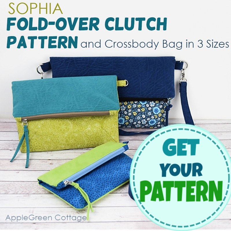 fold-over clutch sewing pattern