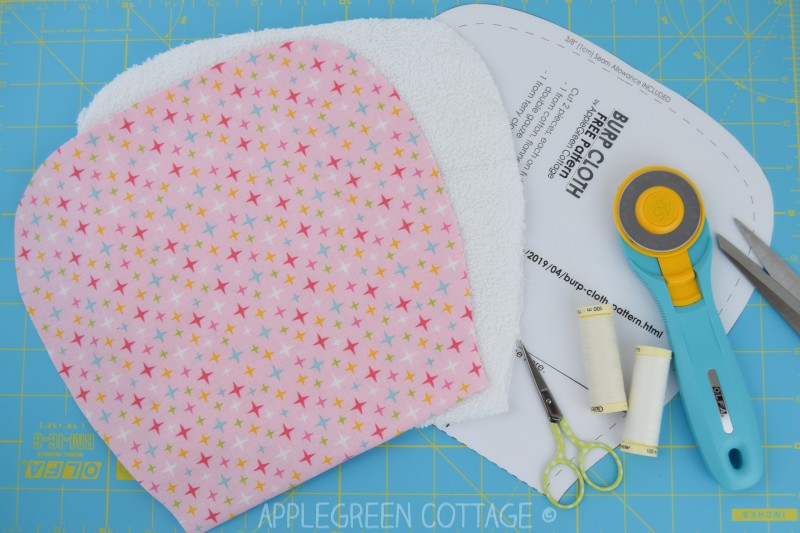 how to sew a burp cloth