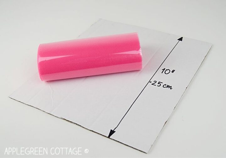 a tulle roll on a flat surface