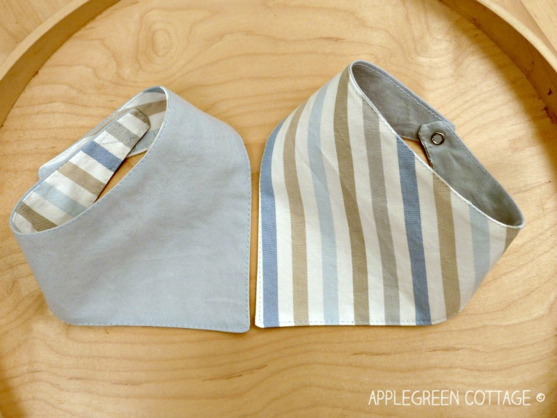 diy striped bandana bib with velcro