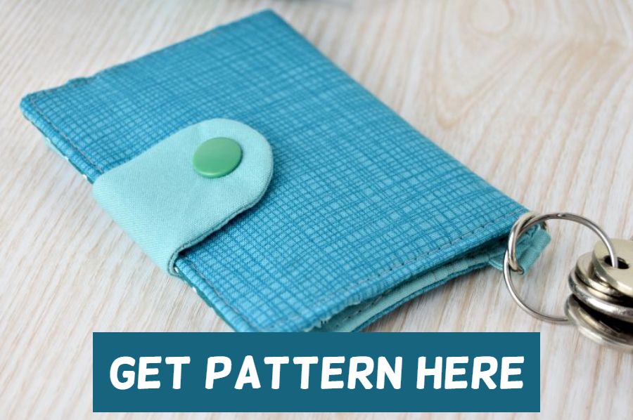Wallet sewing pattern with flap