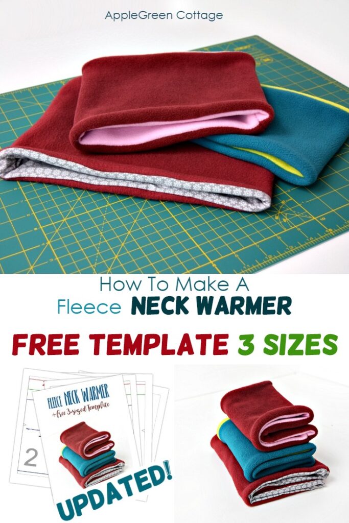 how to sew a fleece neck warmer