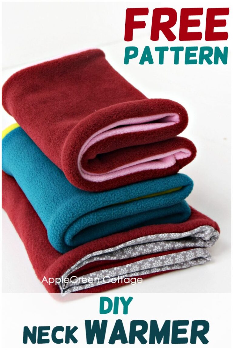 Neck Warmer Pattern Free Fleece Cowl Sewing Pattern in 3 sizes