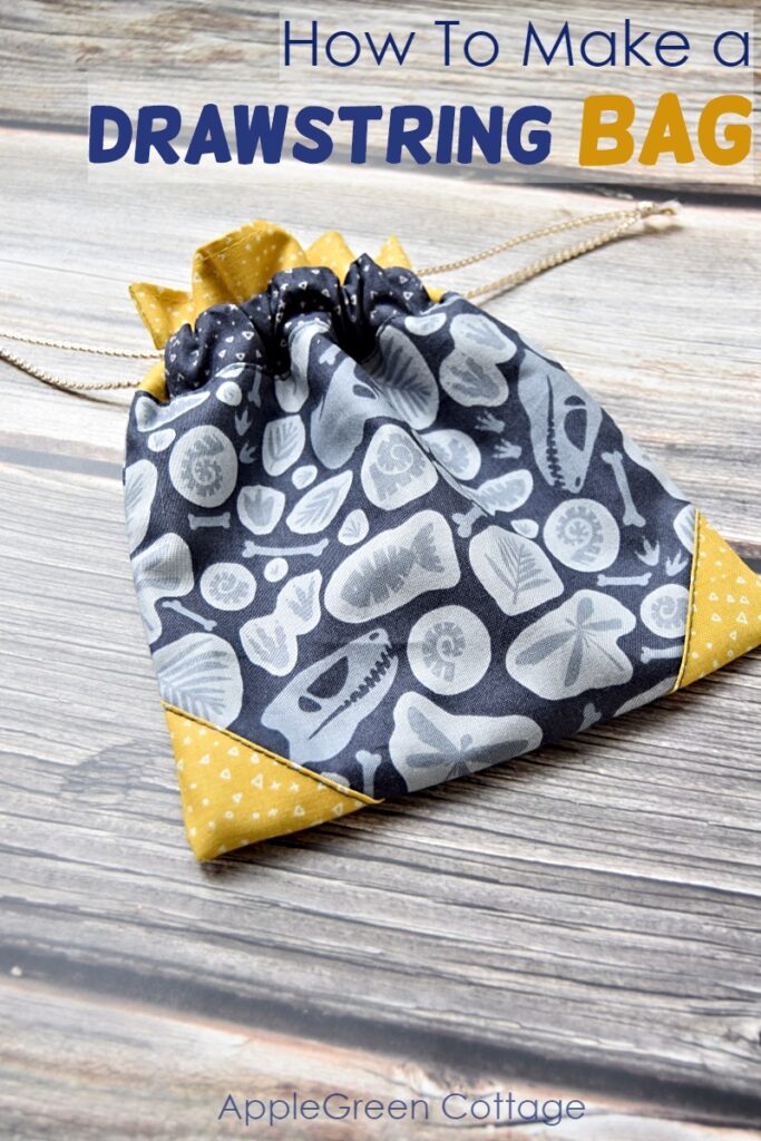 how to sew a drawstring bag