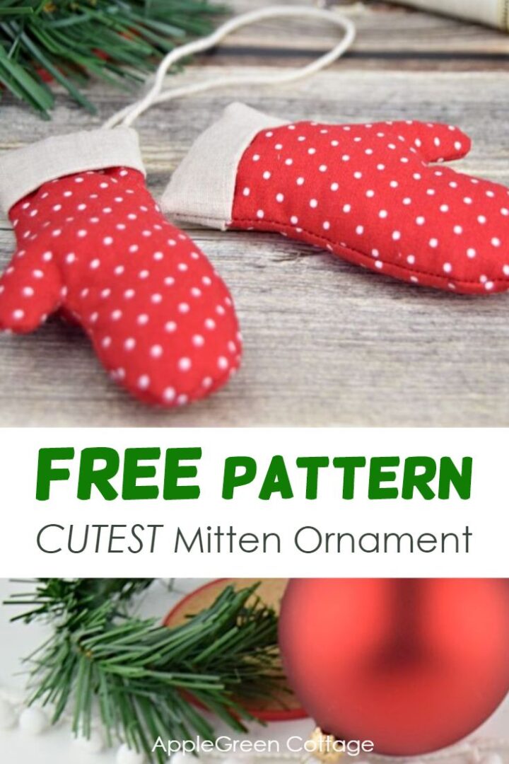 Mitten Ornament - Free Christmas Mitten Template!