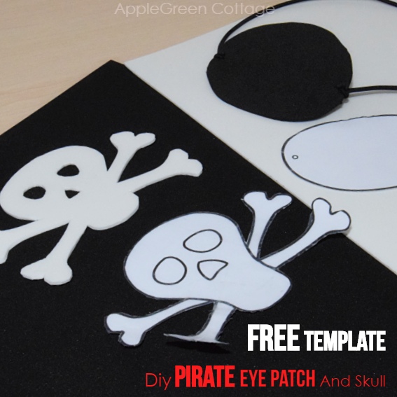 homemade pirate costume with eyepatch