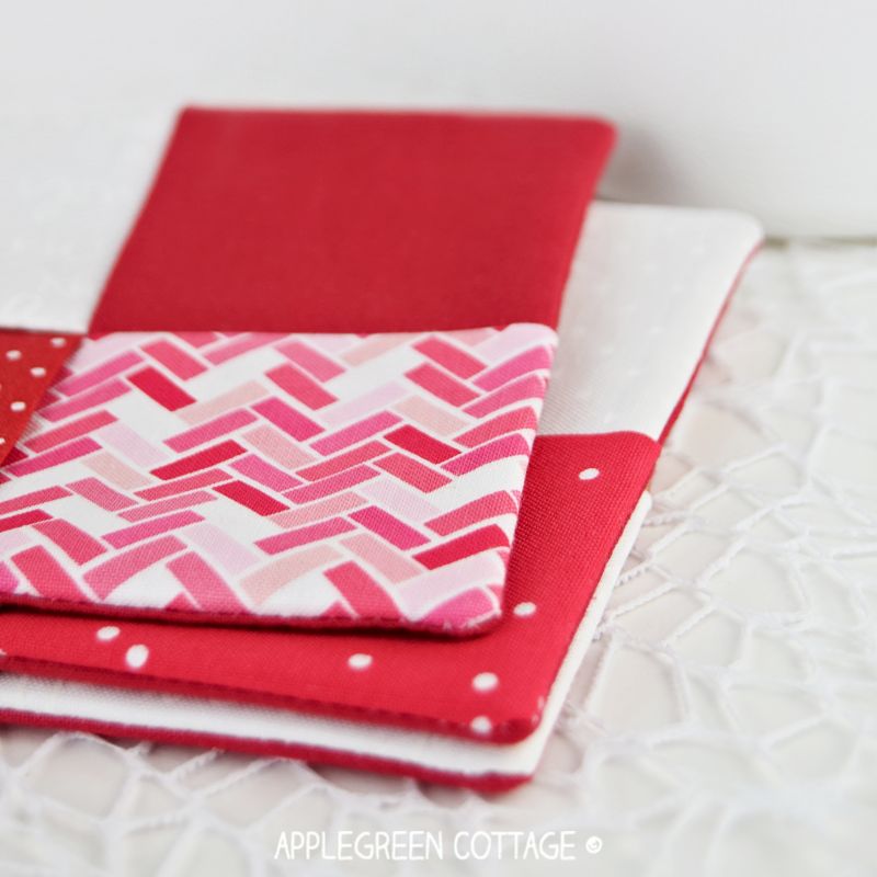 finished diy fabric coasters