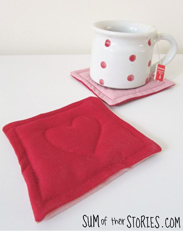 diy Valentines coasters