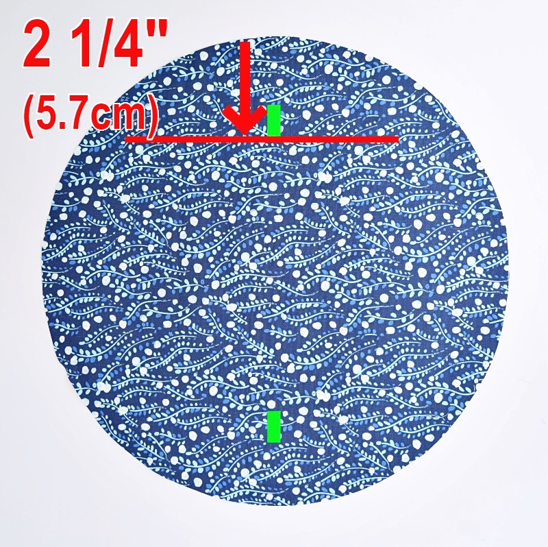 buttonhole sewing on blue fabric