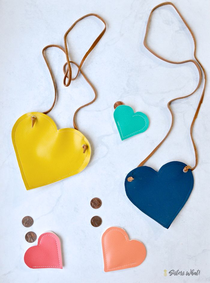 diy Valentines heart pouch