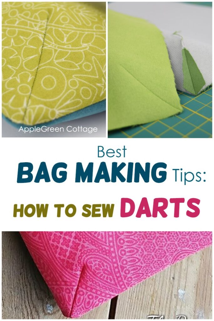 how to sew a dart on bag