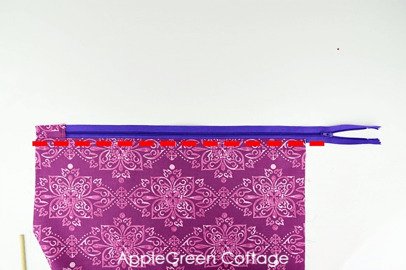 add zipper to diy storage bag