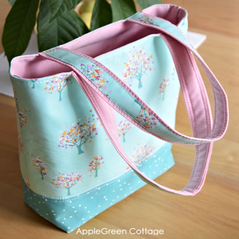 diy tote bag tutorial+easy to sew+sewing pattern free (sewing for  beginners) 