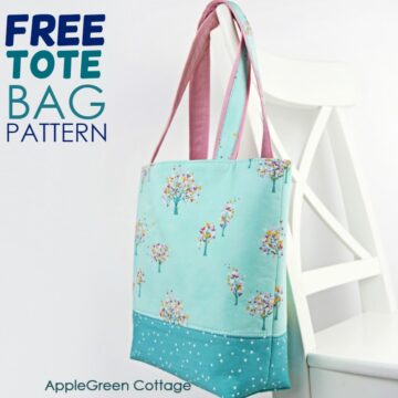 Tote Bag Pattern - Free Tote Pattern In 2 Sizes - AppleGreen Cottage