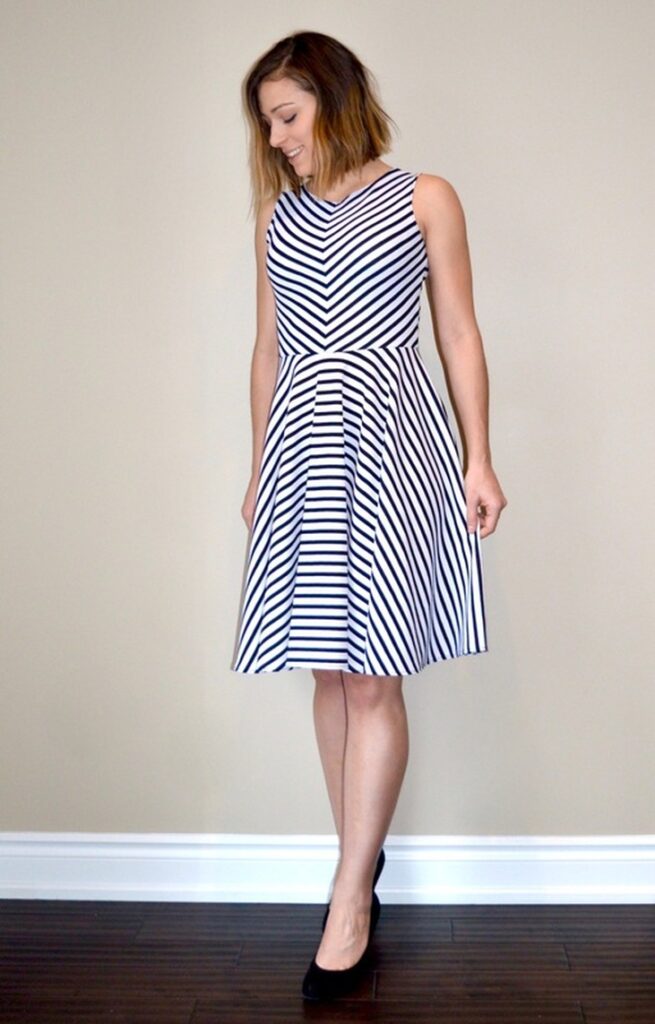 striped free dress pattern