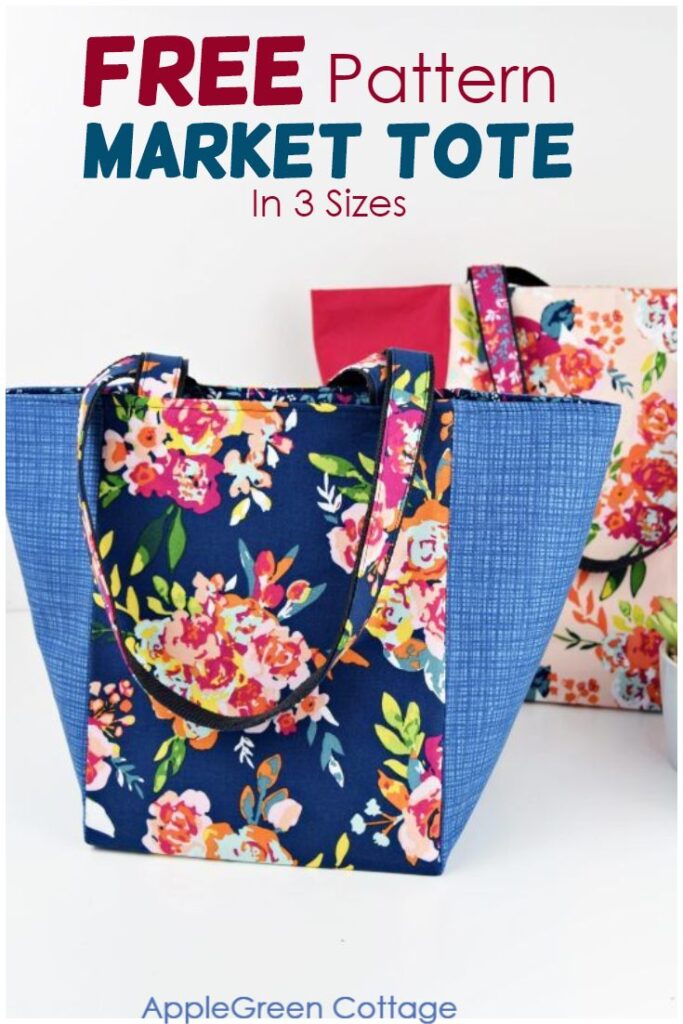 Market Bag Pattern How To Make A Tote Bag AppleGreen Cottage