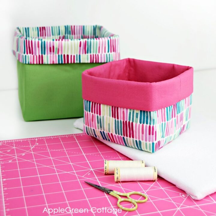 Sew A Basket In 3 Sizes AppleGreen Cottage