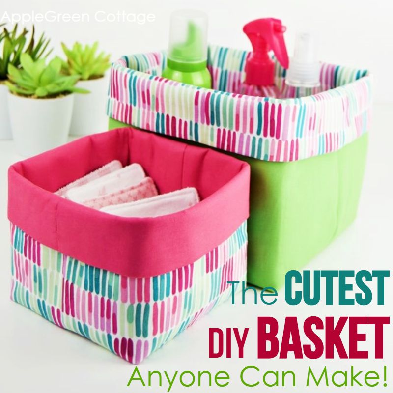 How to Sew Easy Baskets with 10 Squares - Layer Cake Leftover