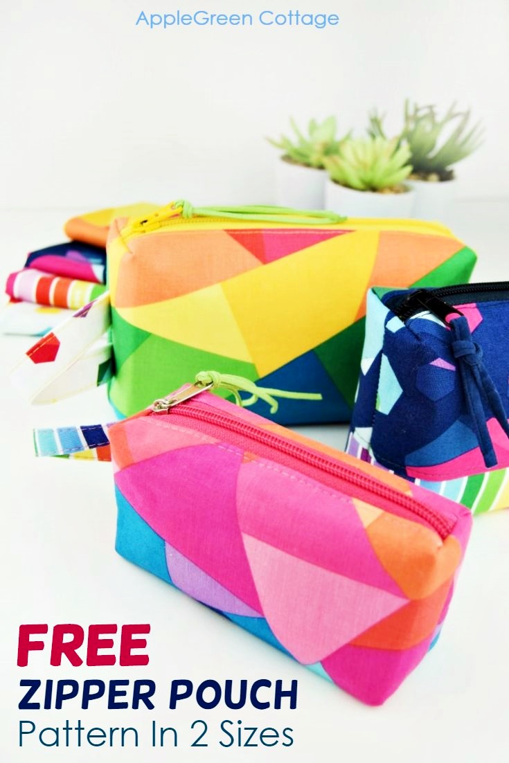 Download Boxed Zipper Pouch Pattern Free Pattern In 2 Sizes