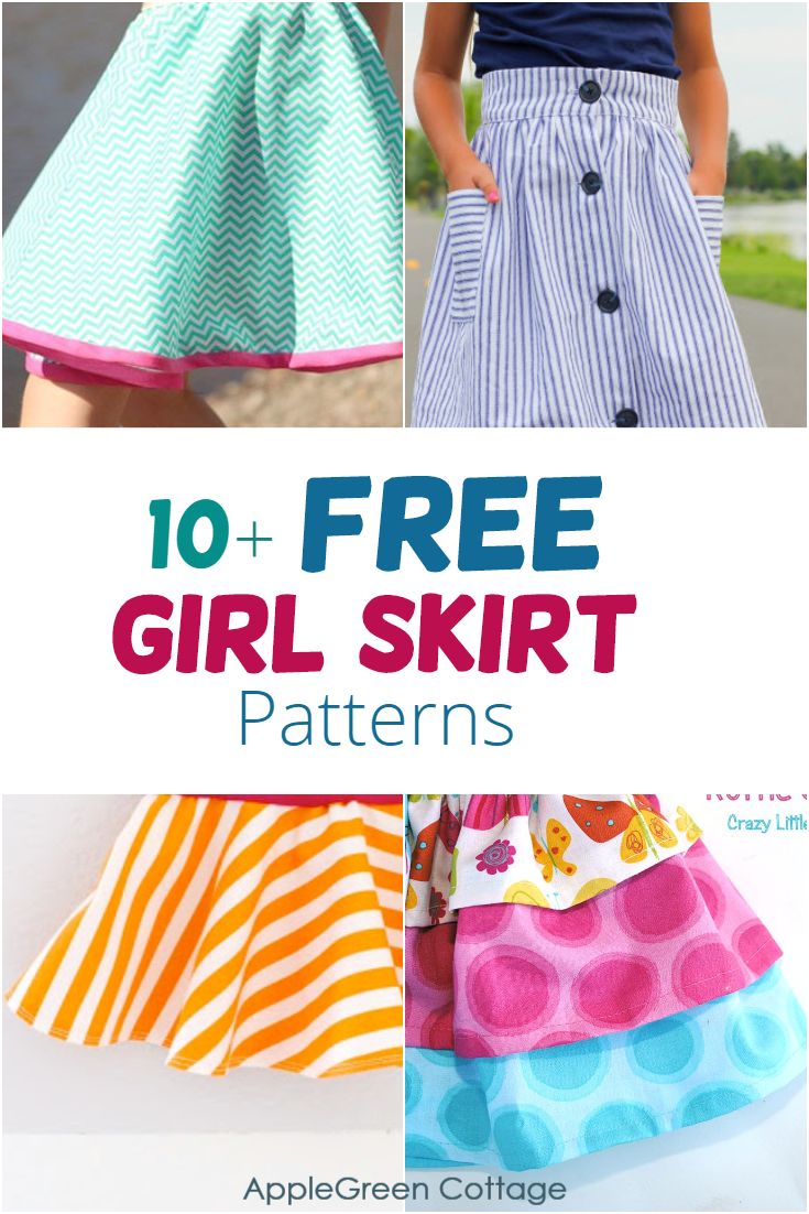 10+ Adorable Little Girl Skirts To Sew Now - AppleGreen Cottage