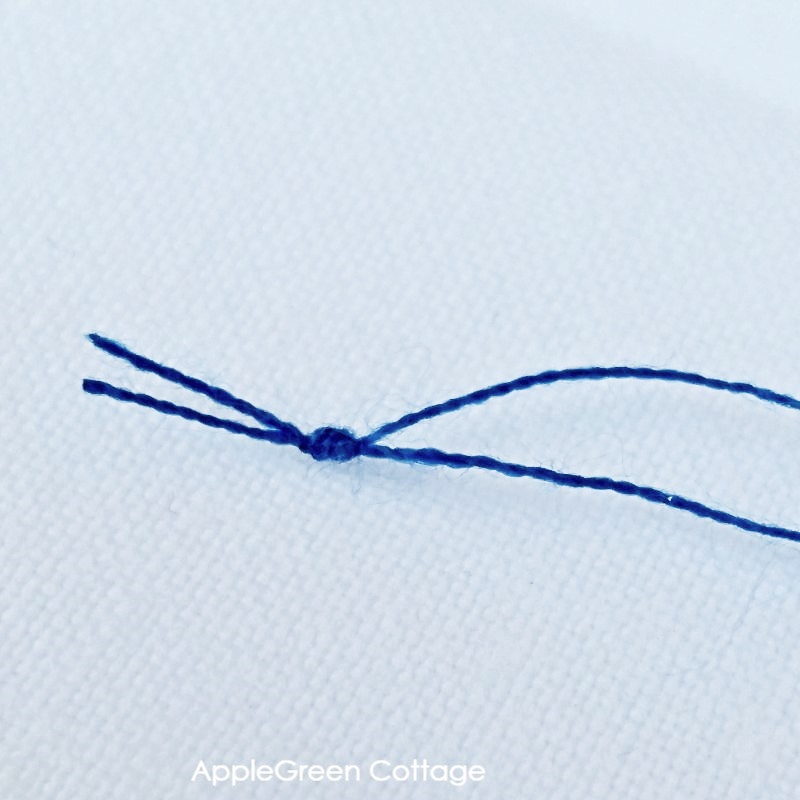 how to knot the thread for sewing a button