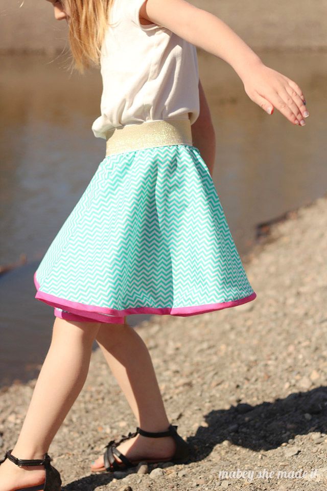 Circle skirt dress for little girls - free pattern & tutorial - I Can Sew  This