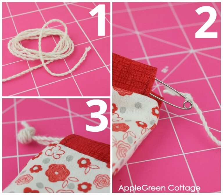 Easy Drawstring Threading How To Make Twisted Cord - Diy Drawstring Cord - AppleGreen Cottage