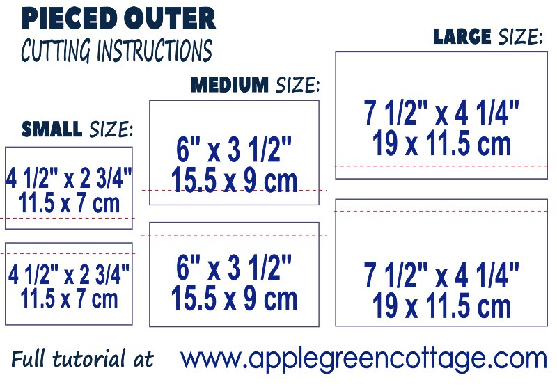 cutting instructions for a rounded fabric drawstring pouch pattern