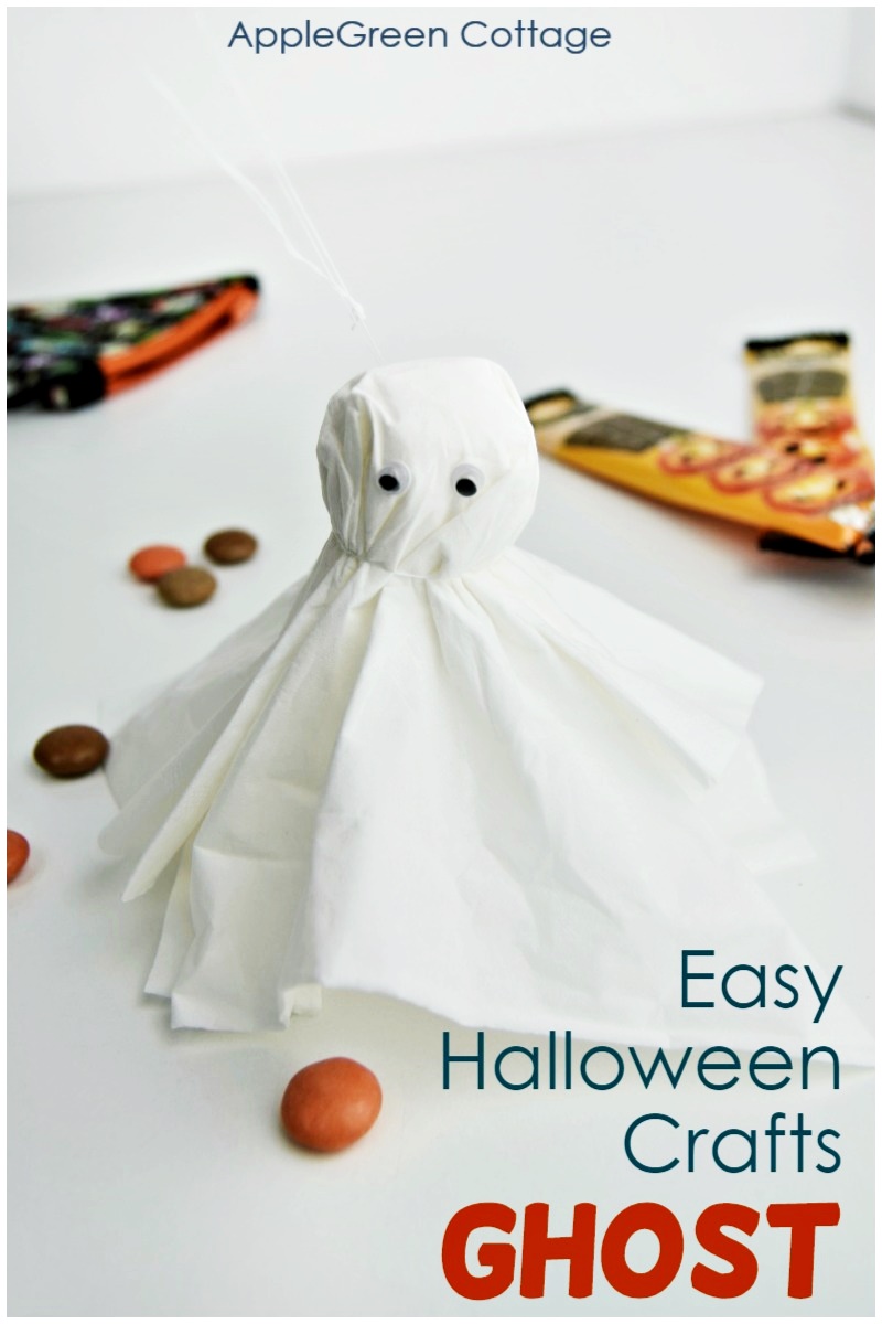 Tissue Paper Ghost Easy Halloween Crafts Applegreen Cottage