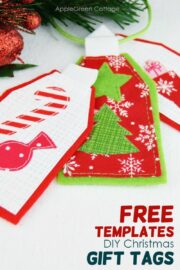 Diy Christmas Gift Tags - Free Sewing Templates - AppleGreen Cottage