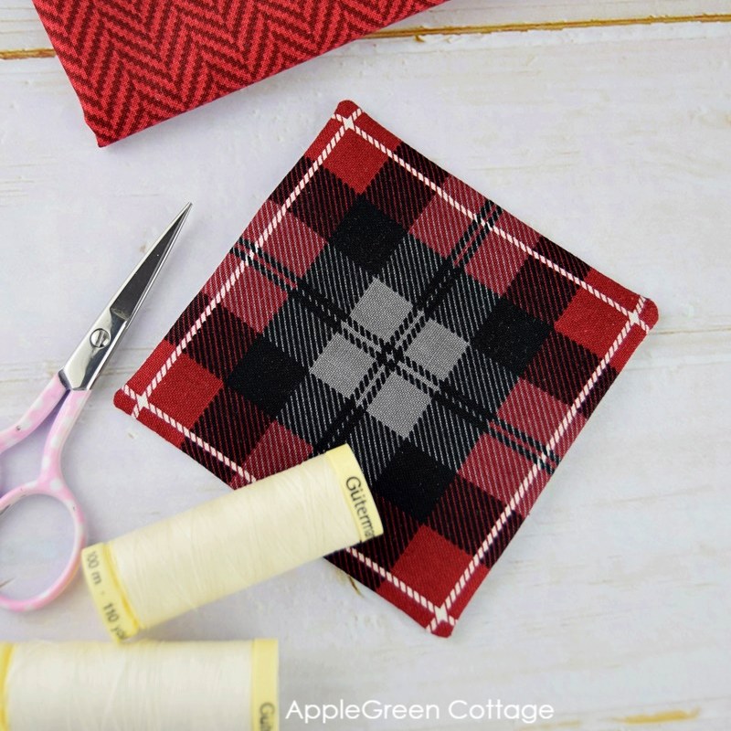 a diy applique made with tartan pattern