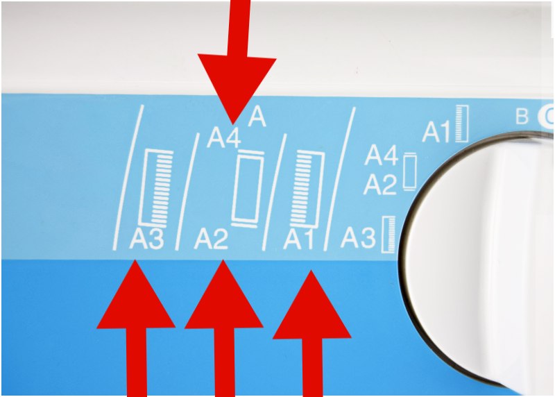 buttonhole markings on sewing machine