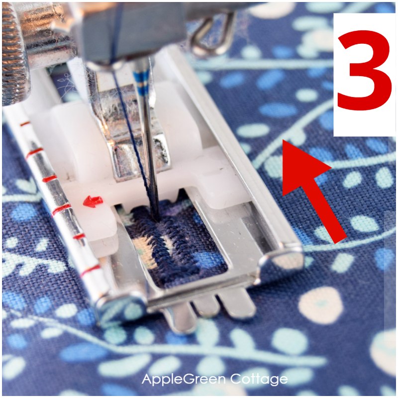 sewing a buttonhole in 4 steps